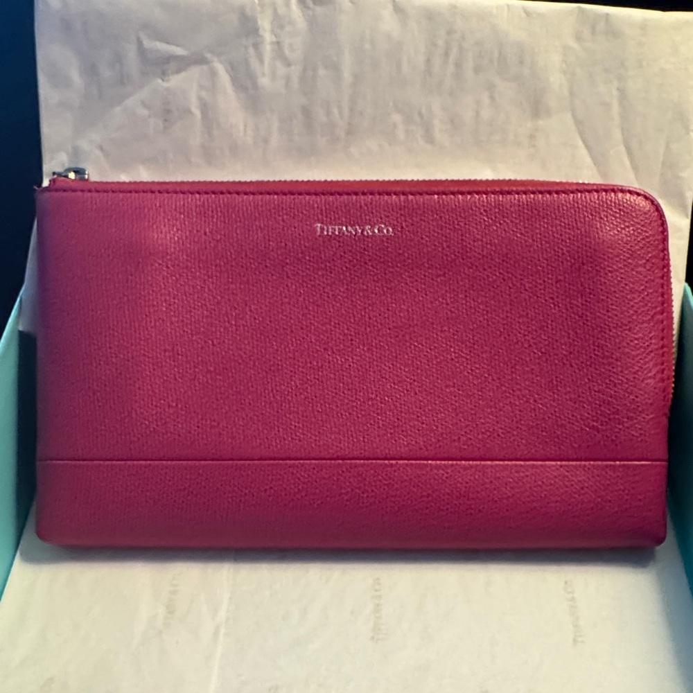 Tiffany & Co. Fuchsia Leather wallet box